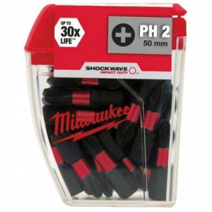 Биты РН2х50 мм 10 шт Shockwave Milwaukee 4932430855