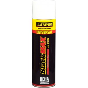 Пена BlackMAX монтажная, адаптерная, всесезонная, 500мл Stayer 41130