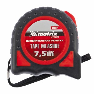 Рулетка 7.5 м х 25 мм Strong Matrix 31082