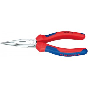 Длинногубцы 140 мм прямые с резцом KNIPEX KN-2505140