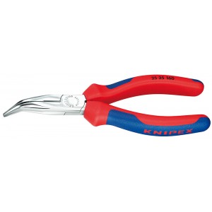 Длинногубцы 160 мм изогнутые с резцом KNIPEX KN-2525160