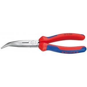 Длинногубцы 200 мм изогнутые с резцом KNIPEX KN-2622200