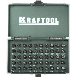 Набор бит 50 предметов кованые, торсионные, Cr-Mo Kraftool 26065-H50