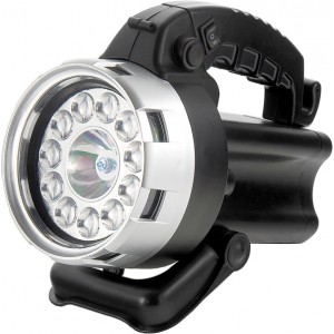 Фонарь поисковый аккумуляторный 11 LED + галоген 25W STERN 90532
