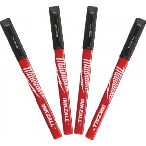 Ручки INKZALL Fine Tip цветные (4 шт) MILWAUKEE 48223165