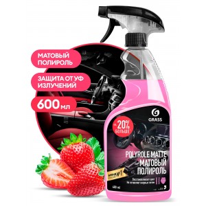 Полироль-очиститель пластика Polyrol Matte матовый 600 мл клубника триггер GRASS 110427