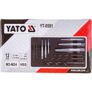 Экстракторы и сверла по металлу 12 предметов YATO YT-0591