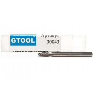 Борфреза H3х7х3х55 мм язычок пламени GTOOL 30043