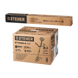 Бензокоса STEHER 2.5 кВт/3.3 лс 52 см3 вт-2500