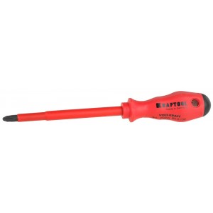 Отвертка крестовая диэлектрическая PH3 х 150 мм 1000В Kraftool 25006-3-150