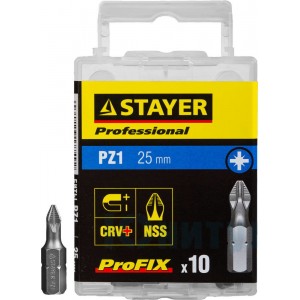 Биты РZ1х25 мм 10 шт Stayer 26221-1-25-10_z01