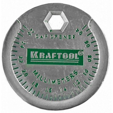 Измеритель зазора свечи с градуировкой, 0,4-2,6мм Kraftool 43258