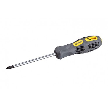Отвертка "PROFESSIONAL" "MAX-GRIP" слесарная, Cr-V, намагниченная, PH №1х100мм Stayer 2582-1-100 G