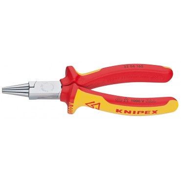 Круглогубцы диэлектрические 160 мм прямые KNIPEX KN-2206160
