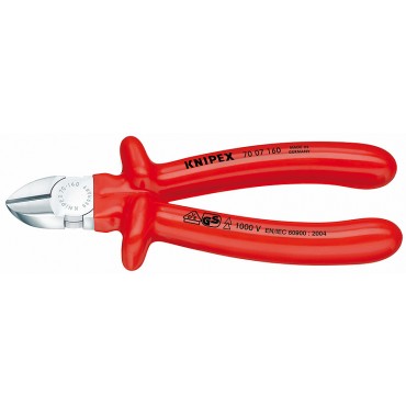 Кусачки боковые диэлектрические 160 мм прямые KNIPEX KN-7007160