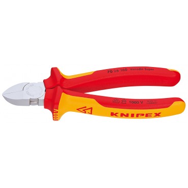 Кусачки боковые диэлектрические 160 мм прямые KNIPEX KN-7026160