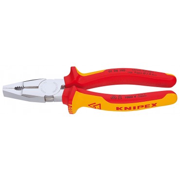 Плоскогубцы диэлектрические 190 мм прямые комбинированные KNIPEX KN-0106190