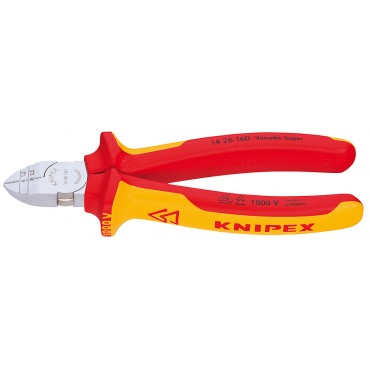 Кусачки боковые диэлектрические 160 мм для удаления изоляции KNIPEX KN-1426160
