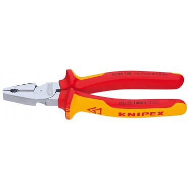 Плоскогубцы диэлектрические 200 мм прямые комбинированные силовые KNIPEX KN-0206200