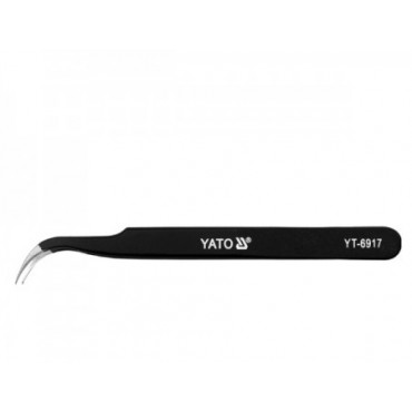 Пинцет 120 мм изогнутый антистатический YATO YT-6917