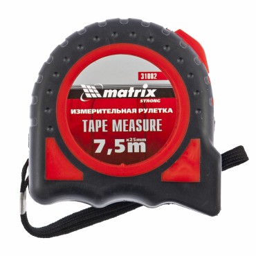 Рулетка 7.5 м х 25 мм Strong Matrix 31082