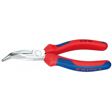 Длинногубцы 160 мм изогнутые с резцом KNIPEX KN-2525160
