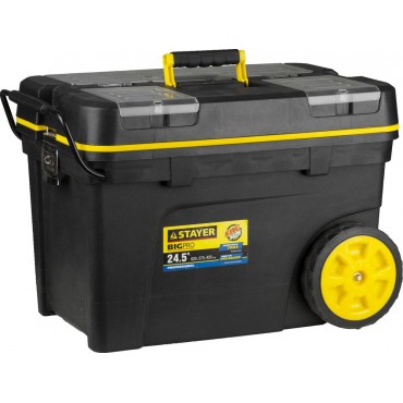 Ящик для инструмента пластиковый 620х370х420 мм 24.5" тележка Stayer 38107-24