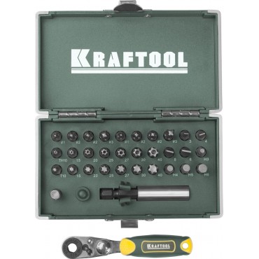 Набор бит 33 предмета кованые, торсионные, Cr-Mo Kraftool 26065-H33