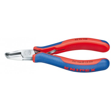 Бокорезы для электроники торцевые 120 мм изогнутые KNIPEX KN-6472120