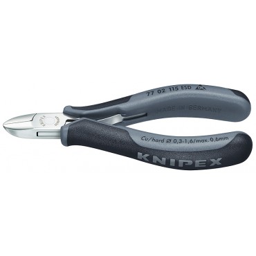 Бокорезы для электроники 115 мм прямые KNIPEX KN-7702115ESD