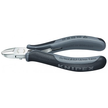 Бокорезы для электроники 115 мм прямые KNIPEX KN-7712115ESD