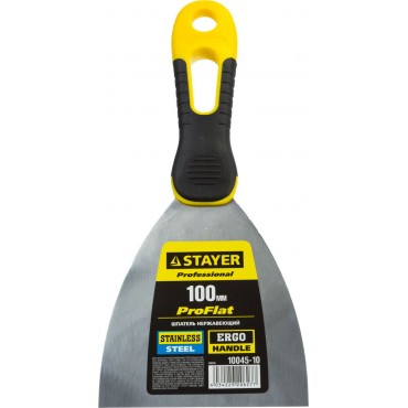 Шпатель 100 мм нержавеющее профилированное полотно Stayer 10045-10