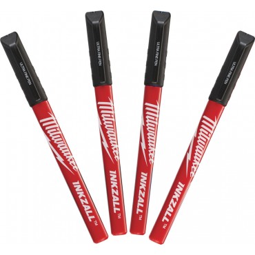 Ручки INKZALL Fine Tip цветные (4 шт) MILWAUKEE 48223165