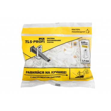 Зажим 1,4 мм 100 шт пакет TLS PROFI TLS12016 60186