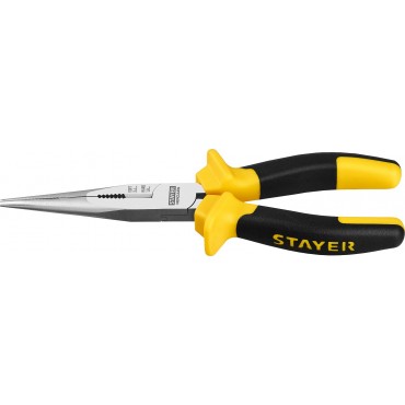 Тонкогубцы 200  мм изогнутые Stayer 2203-3-20