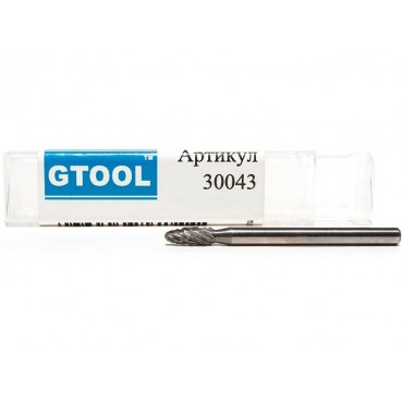 Борфреза H3х7х3х55 мм язычок пламени GTOOL 30043
