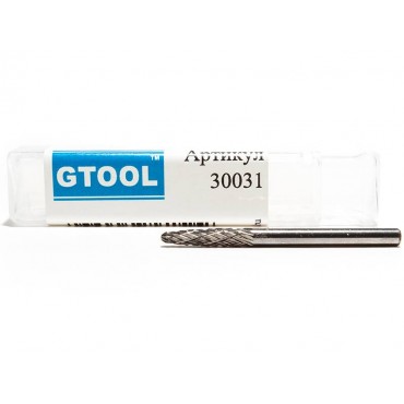 Борфреза F3х13х3х50 мм парабола с закругленной головкой GTOOL 30031