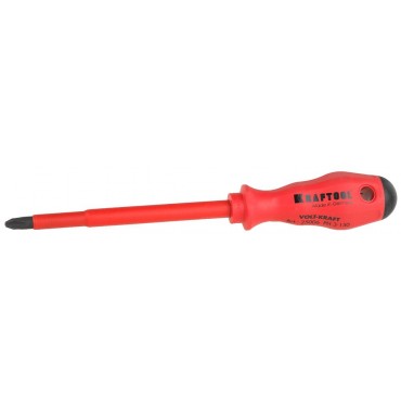 Отвертка крестовая диэлектрическая PH3 х 150 мм 1000В Kraftool 25006-3-150