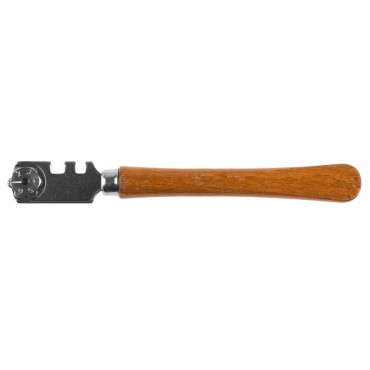 Стеклорез 6-роликовый с деревянной ручкой Kraftool 3367_z01