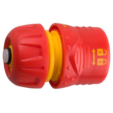 Соединитель пластмассовый c автостопом и запирающим механизмом, 1/2" Grinda 8-426331