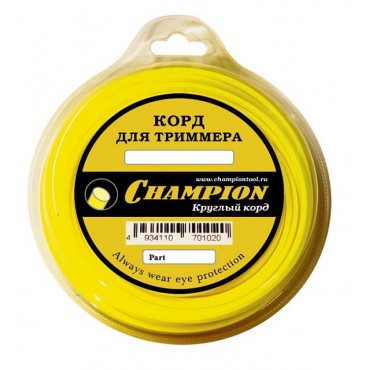 Леска для триммера 3 мм х 164 м круг Champion C5020