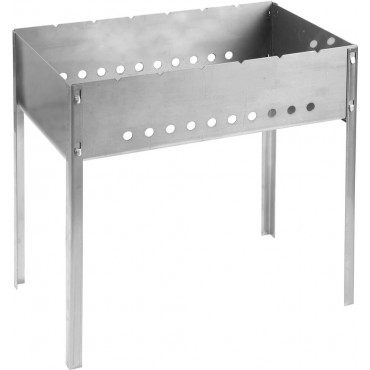 Мангал "BARBECUE", нержавеющая сталь, толщина 1,5мм, 500х300х500мм Grinda 427784